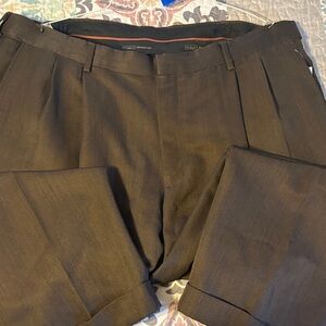 Haggar Men's Dress Pants in Dark Brown